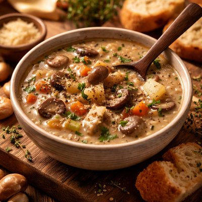 Image of Chunky Mushroom Soup Slow Cooker