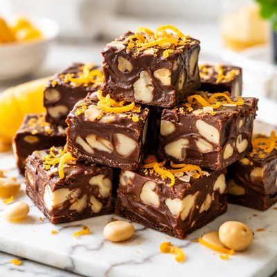 Image of Chunky Orange Macadamia Fudge