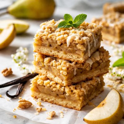 Image of Chunky Pear and Vanilla Bars