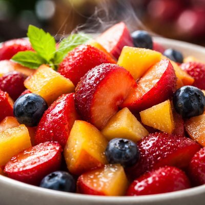Image of Chunky Pluot Fruit Salad