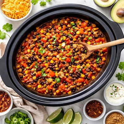 Image of Chunky Turkey Vegetable Chili Crock Pot