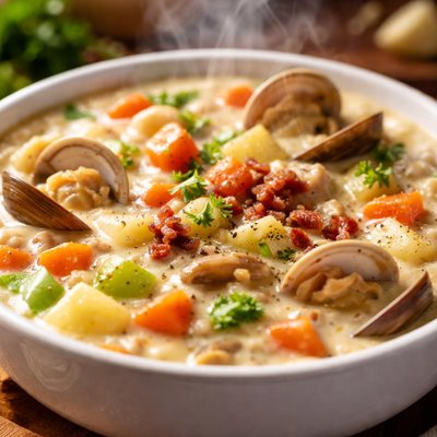 Image of Chunky Vegetable Clam Chowder