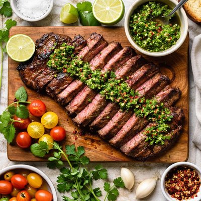 Image of Churrasco Strip Steak with Chimichurri Sauce