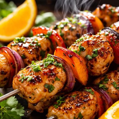 Image of Cilantro and Orange Chicken Kabobs