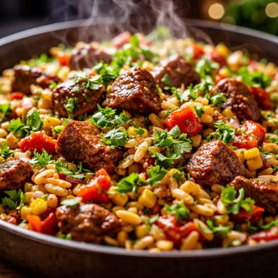 Image of Cilantro Beef Orzo