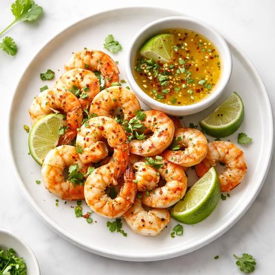 Image of Cilantro Lime Shrimp with a Honey Lime Dipping Sauce