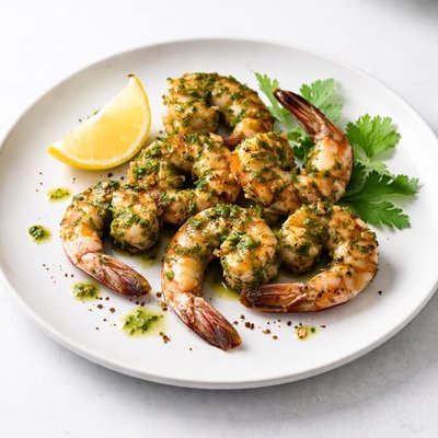 Image of Cilantro Pesto Grilled Shrimp