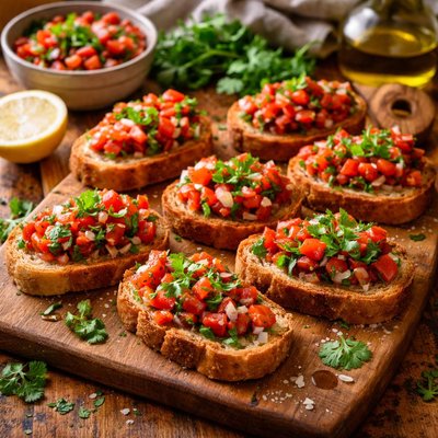 Image of Cilantro Tomato Bruschetta