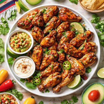 Image of Cinco De Mayo Glazed Chicken Wings