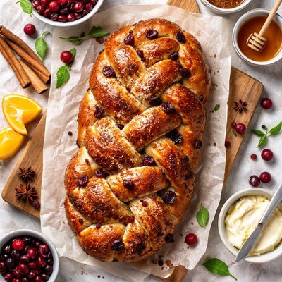 Image of Cinnamon and Cranberry Challah