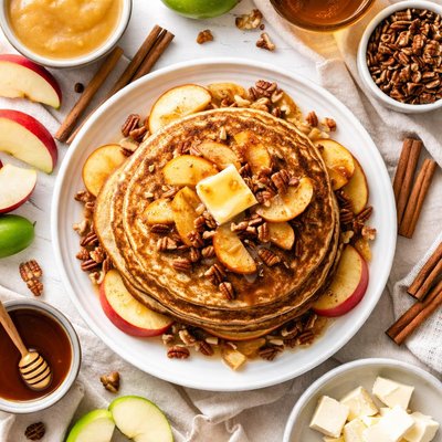 Image of Cinnamon Applesauce Pancakes