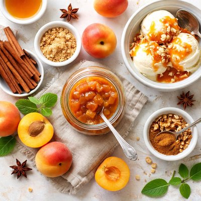 Image of Cinnamon Apricot Ice Cream Topping