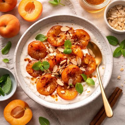Image of Cinnamon Apricots in Cream