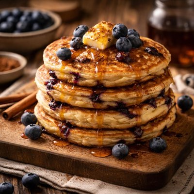 Image of Cinnamon Blueberry Hotcakes