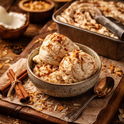 Image of Cinnamon Coconut Swirl Ice Cream