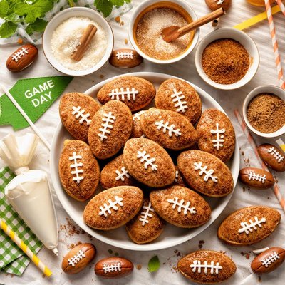 Image of Cinnamon Football Cookies
