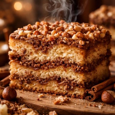 Image of Cinnamon Hazelnut Layered Coffee Cake