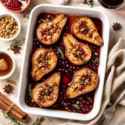 Image of Cinnamon Merlot Roasted Pears
