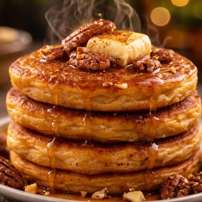 Image of Cinnamon Nutmeg Butternut Squash Pancakes