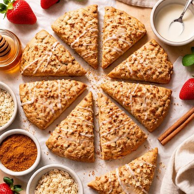 Image of Cinnamon Oat Scones Lighter Recipe