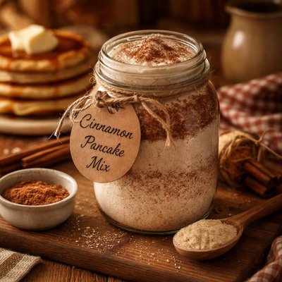 Image of Cinnamon Pancake Mix in a Jar