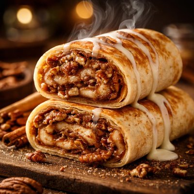 Image of Cinnamon Pecan Rolls Burrito Style