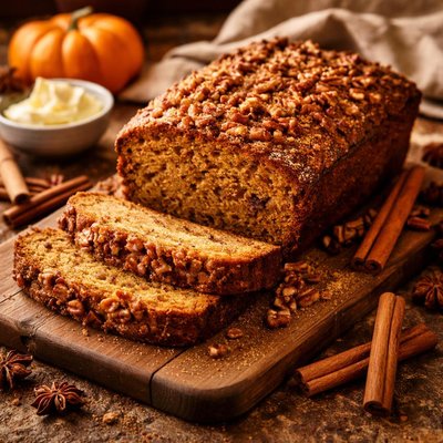 Image of Cinnamon Pumpkin Banana Bread