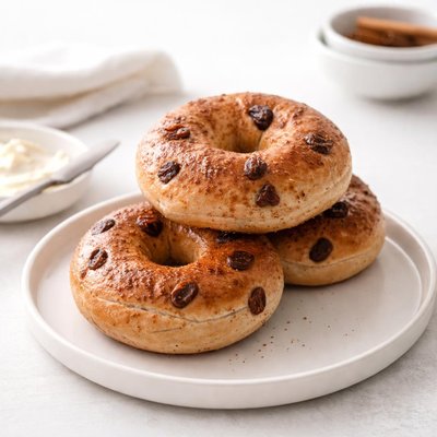 Image of Cinnamon Raisin Bagels Bread Machine