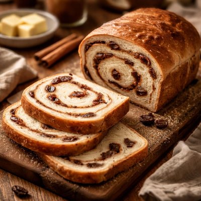 Image of Cinnamon Raisin Swirl Bread My Lightened Version
