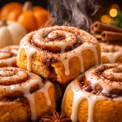 Image of Cinnamon Swirl Pumpkin Rolls