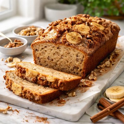 Image of Cinnamon Topped Banana Bread