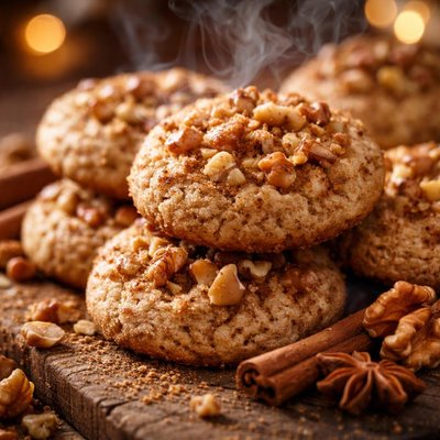 Image of Cinnamon Walnut Macaroon Cookies