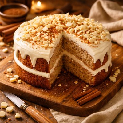 Image of Cinnamon White Chocolate Cake