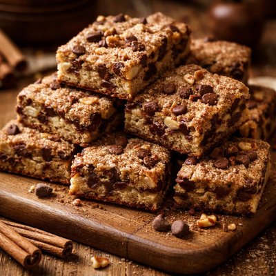 Image of Cinnamony Chocolate Chip Walnut Squares