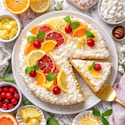 Image of Citrus Ambrosia Cake