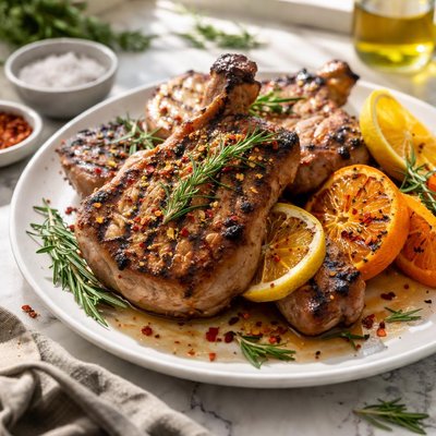 Image of Citrus and Rosemary Grilled Pork Chops