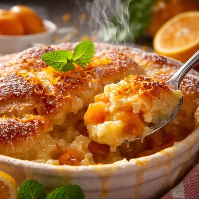 Image of Citrus Apricot Puff Pudding
