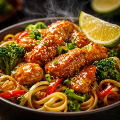 Image of Citrus Chicken and Noodles