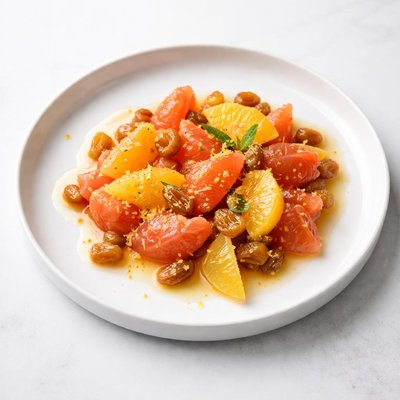 Image of Citrus Compote with Honey and Golden Raisins
