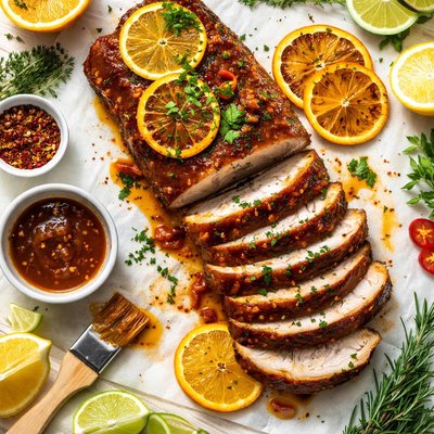 Image of Citrus Glazed Barbecued Pork Loin
