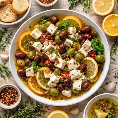 Image of Citrus Marinated Feta and Olives