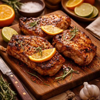 Image of Citrus Marinated Pork Chops Oamc