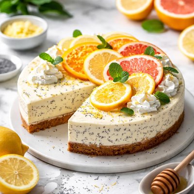 Image of Citrus Poppy Seed Cheesecake