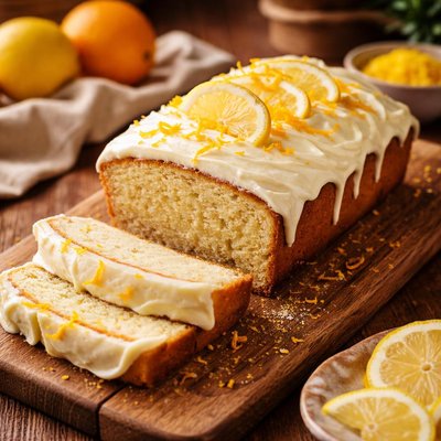 Image of Citrus Pound Cake with Lemon Cream Cheese Frosting