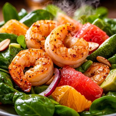 Image of Citrus Shrimp and Spinach Salad