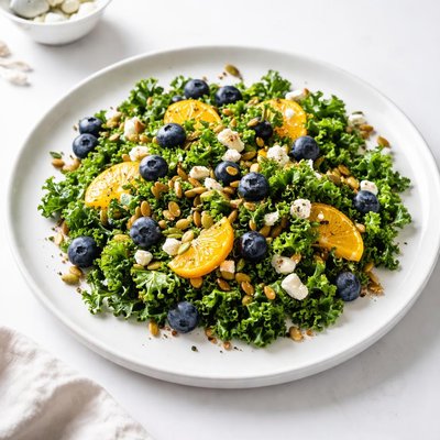 Image of Citrusy Kale Salad W Blueberries and Pepitas Variations