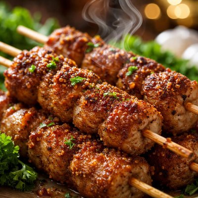 Image of City Chicken Not Chicken Butt Pork on a Stick