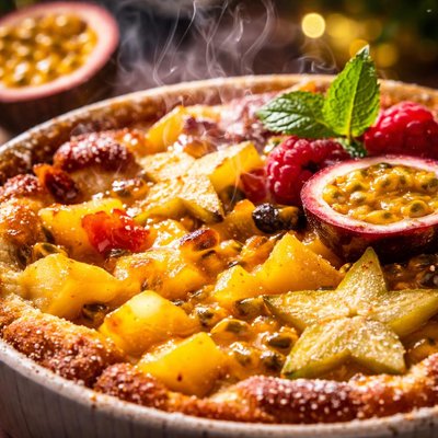 Image of Clafouti Aux Fruits Exotiques Guadeloupe Caribbean