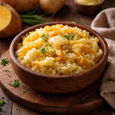 Image of Clapshot an Orcadian Potato and Yellow Turnip Swede Rutabaga