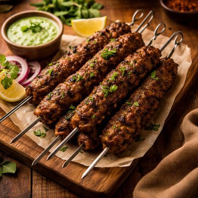 Image of "Clásico Kabab de Carne de Res Seekh Alto en Proteínas"